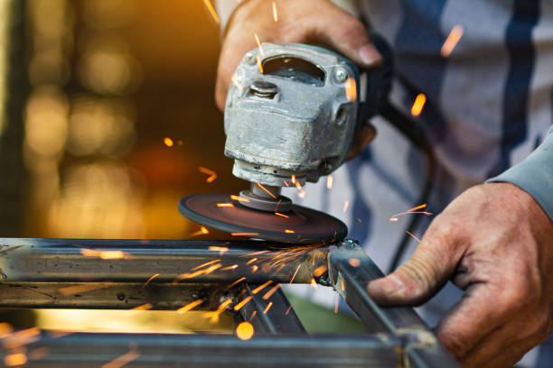 istock The welder mechanic technician work without gloves, a harmful industry work. Concept for safety and mechanical industrial. 1211351588