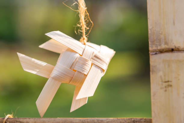 istock Handmade bamboo fish mobile, craft made of natural material 1211351748