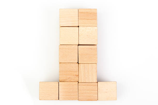 istock Wooden cubes on a white background 1211351909