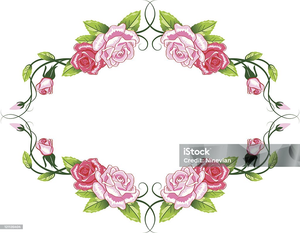 Powitanie Karta kwiatowy rose - Grafika wektorowa royalty-free (Abstrakcja)