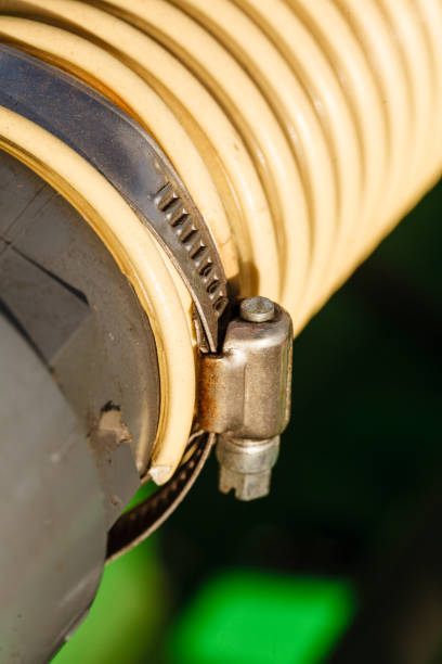 istock Detailed closeup of flexible plastic hose 1211355900