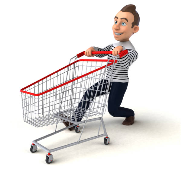 istock Fun 3D cartoon casual character 1211356185