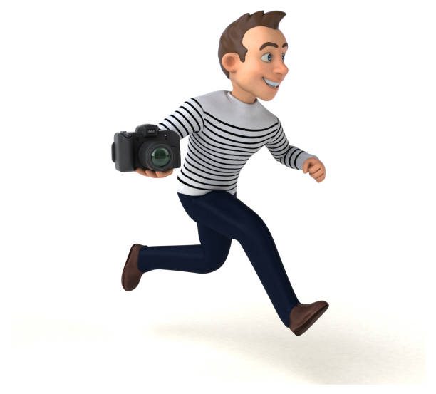 istock Fun 3D cartoon casual character 1211356365