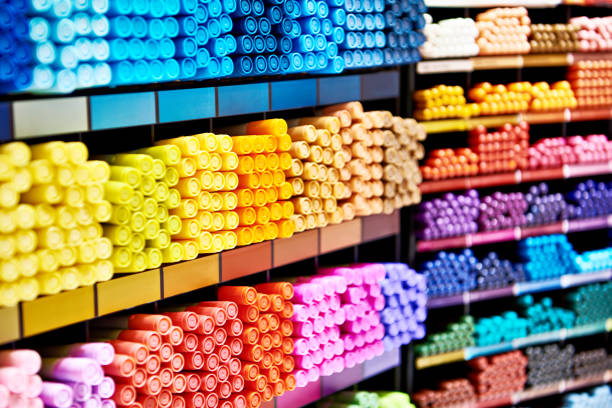 istock Markers and pencils in store 1211358192