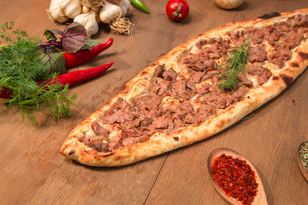 istock Turkish traditional cubed meat pita 1211359530