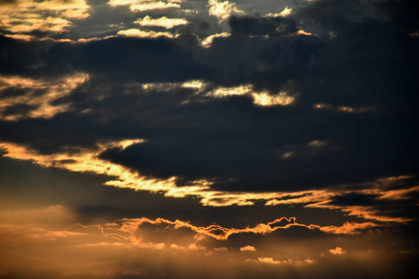 istock Cludy sky and sunrise at winter time 1211359901