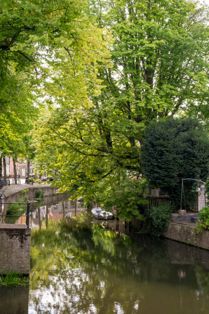 Canal view in Amersfoort during a beautiful summer day