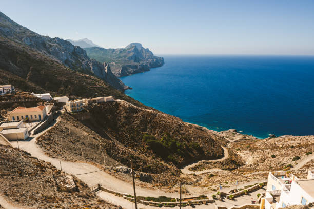 istock Paralia Fises beach view, Karpathos 1211368197
