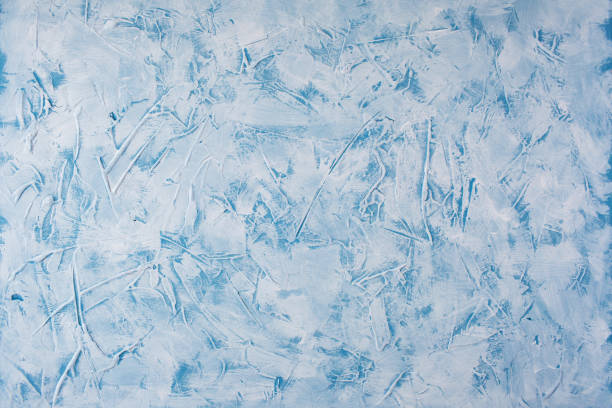 Textural blue with white background made of blue and white paint. Water-based putty swabs - fotografia de stock