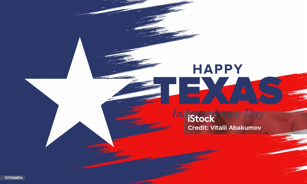 Texas Independence Day. Freedom holiday in Unites States, celebrated annual in March. Lone star flag. Texas flag. Patriotic sign and elements. Poster, card, banner and background. Vector illustration Texas State Flag stock vector