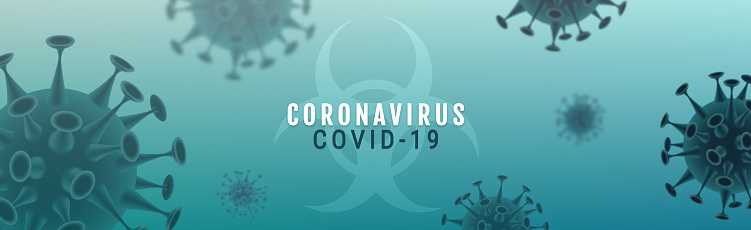 Corona Virus banner illustration - Microbiology And Virology Concept -China epidemic coronavirus 2019-nCoV in Wuhan, Novel Coronavirus (2019-nCoV). Virus Covid 19-NCP. nCoV