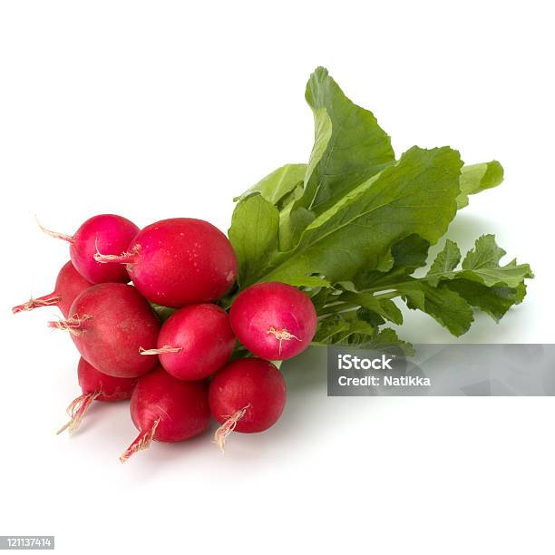 Small Garden Radish Stock Photo - Download Image Now - Radish, White Background, Bunch