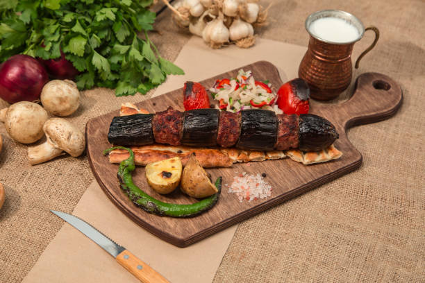 istock Eggplant kebab stock photo 1211374221