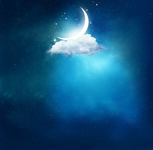 istock Ramadan Kareem background.Crescent moon and cloud 1211374453