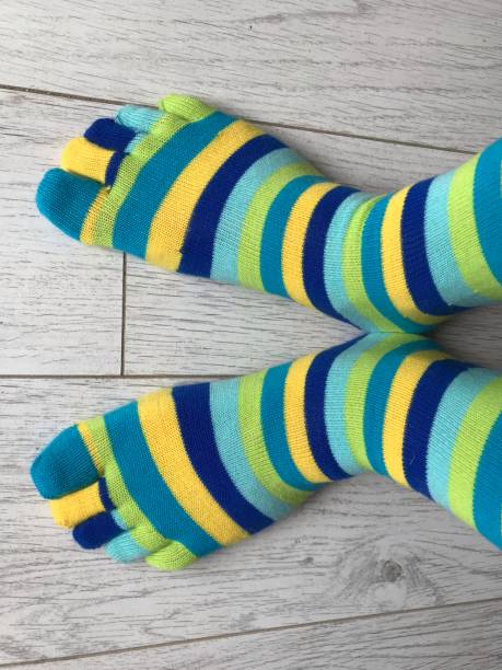 istock Stylish, trendy multicolored socks. 1211384942