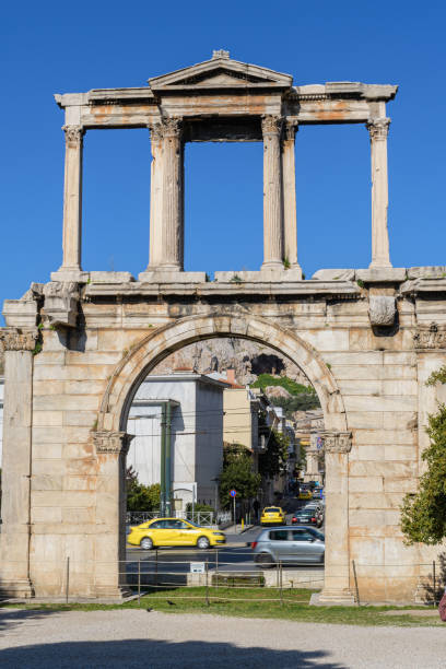 istock Hadrian's gate with Acropolis hill at the background, Athens, Greece 1211386334