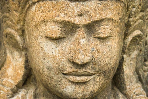 istock Outdoors Asian Wisdom Statue Decorating a Meditation and Relaxation Temple 1211389106