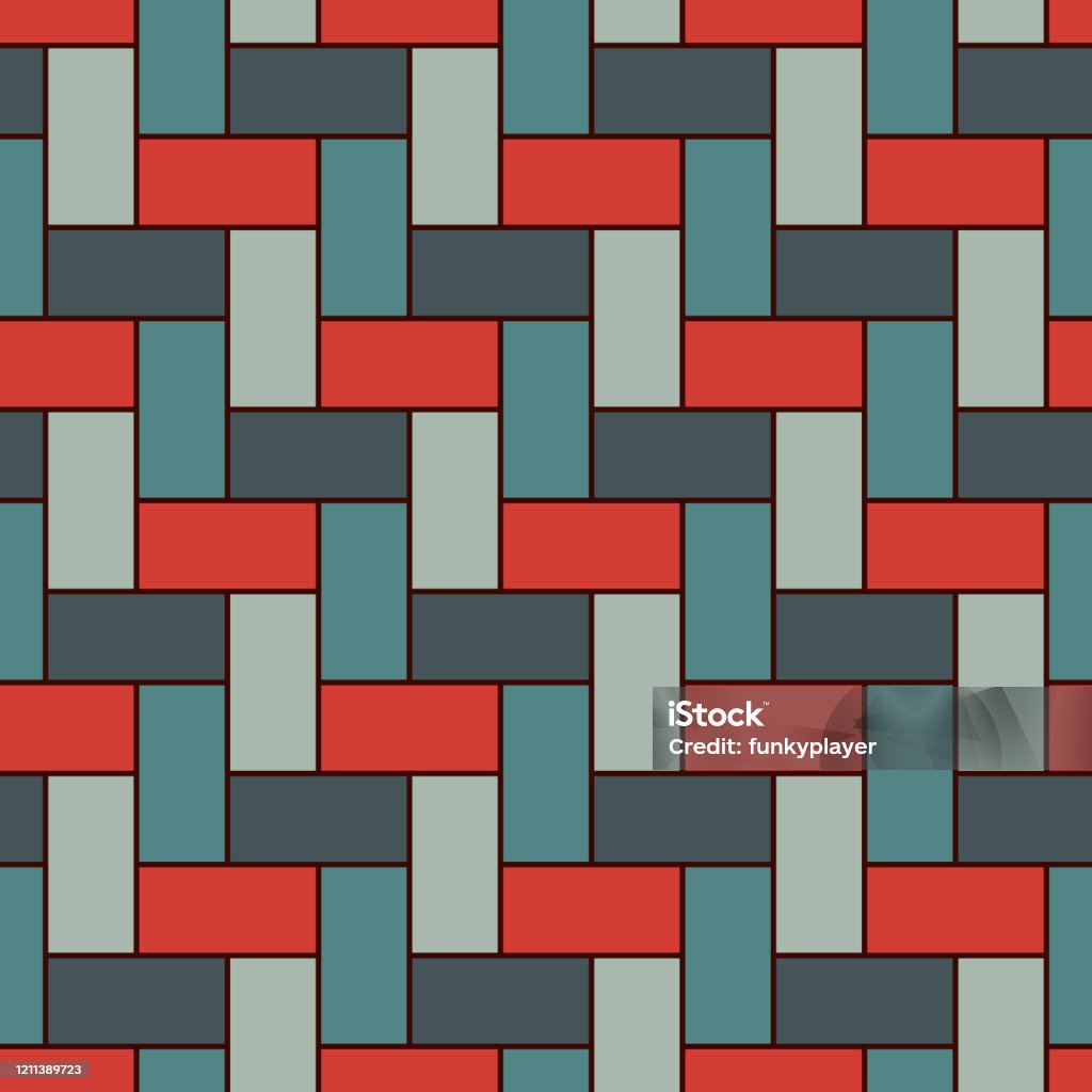 Rectangular Interlocking Blocks Wallpaper Parquet Background Seamless ...
