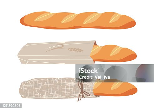 15,622 Baguette Illustrations & Clip Art - iStock | Baguette sandwich,  Baguette bag, Bread