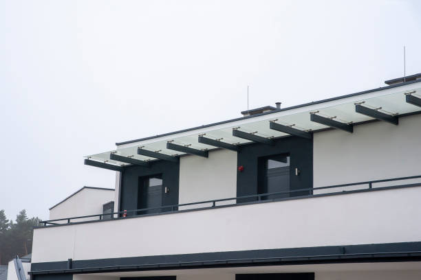 istock Modern building facade with doors 1211392864