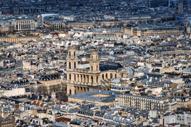 istock Saint-Sulpice Church of Paris from the sky 1211393100
