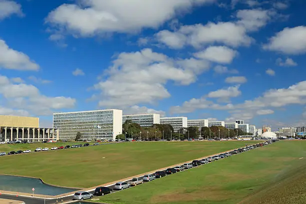 South view of the Ministries Esplanade in Brasilia, capital of Brazil