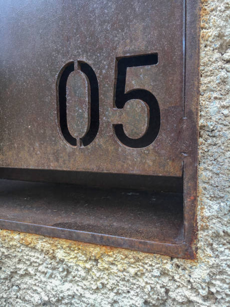 istock The number 05 embossed in metal 1211397084