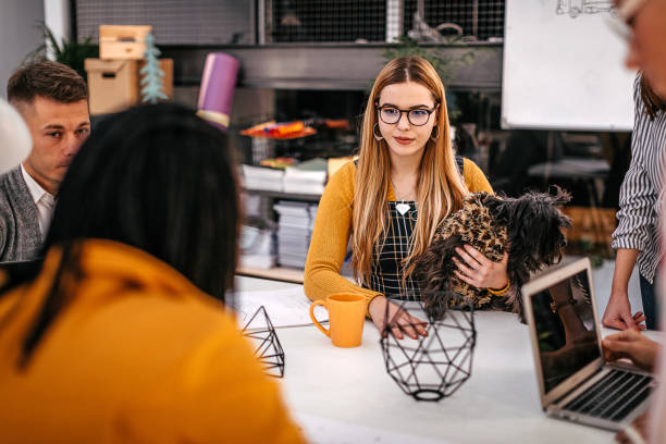 istock Business colleagues discussing at office 1211397244