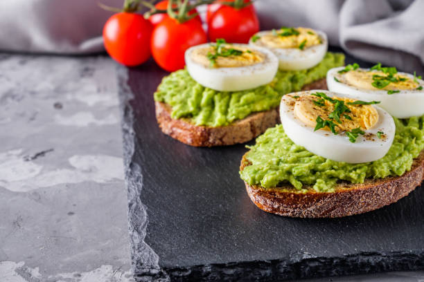 istock tasty and nutritious avocado sandwich and boiled egg 1211399115
