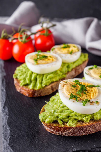 istock tasty and nutritious avocado sandwich and boiled egg 1211401326