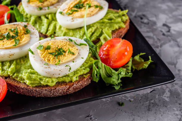 istock tasty and nutritious avocado sandwich and boiled egg 1211401608