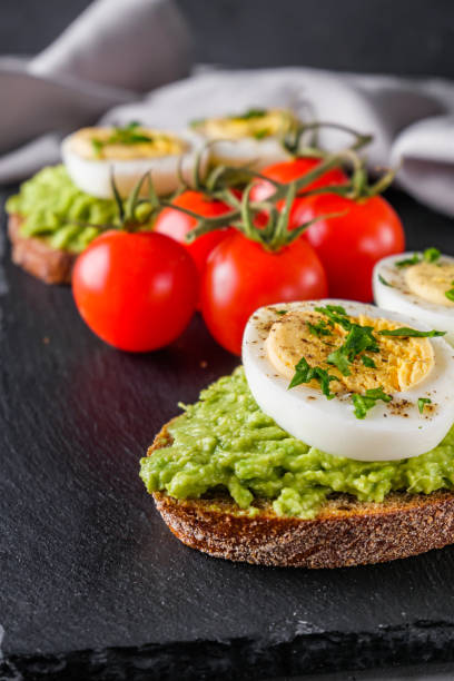 istock tasty and nutritious avocado sandwich and boiled egg 1211401897