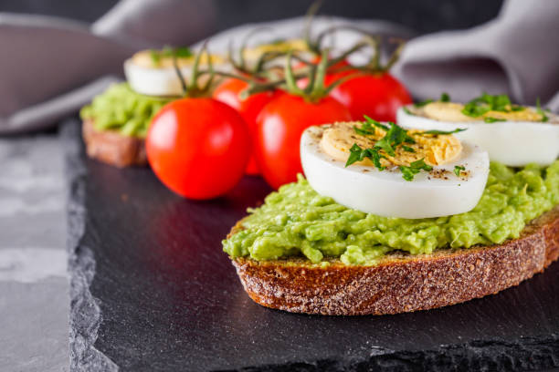 istock tasty and nutritious avocado sandwich and boiled egg 1211402627