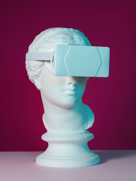istock Greek Goddess wearing VR headset 1211407222