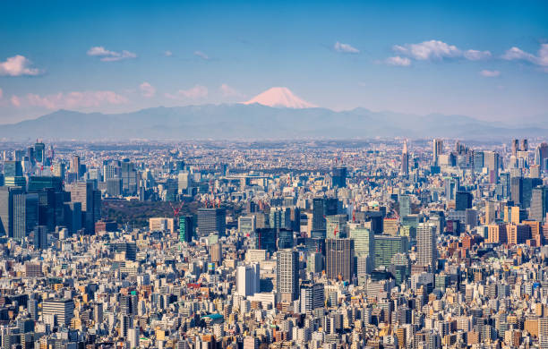 istock mt jufi and Tokyo skyline, Japan 1211408485