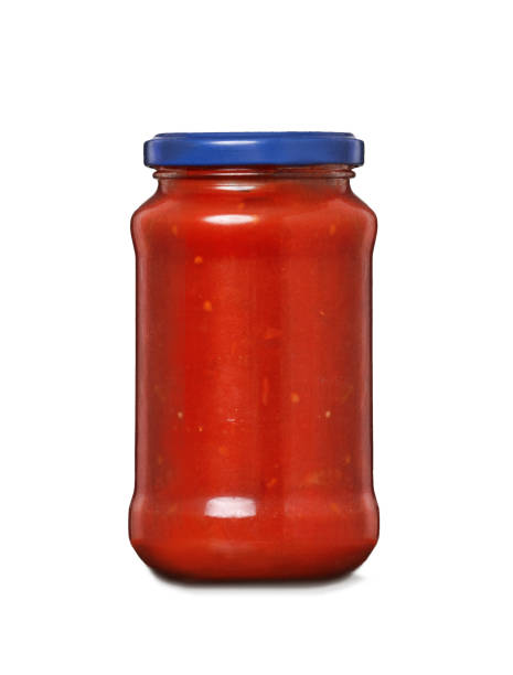 순수 한 토마토 항아리. - tomato sauce jar 뉴스 사진 이미지