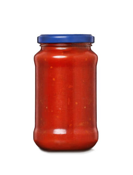 чистый томатный джар. - tomato sauce jar стоковые фото и изображения