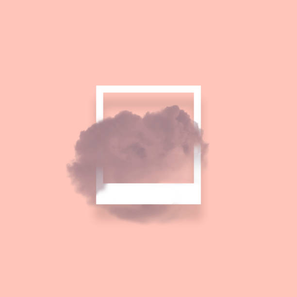 istock Soft sky cloud in photo frame illustration 1211409336