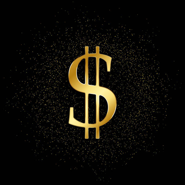 istock Dollar gold, icon. Vector illustration of golden particle 1211409536