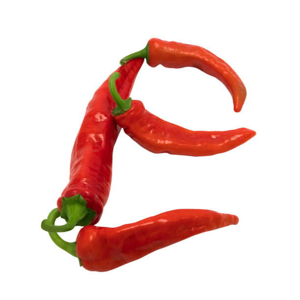 istock Letter E composed of chili peppers 121141251