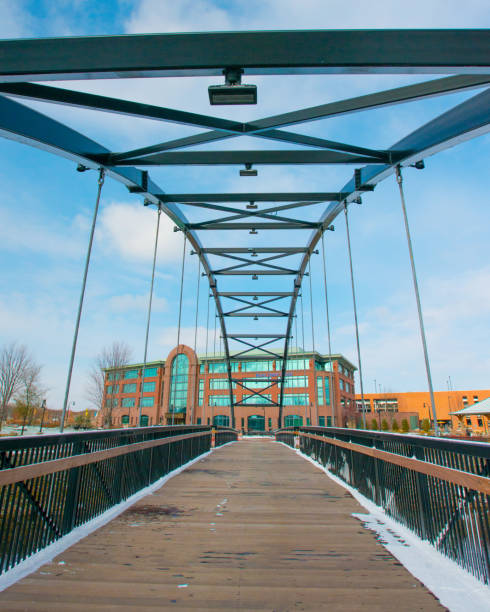 istock Iron Bridge over the Eau Claire river-Wisconsin 1211416082