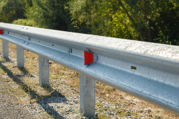 istock road reflectors along the road 1211420502