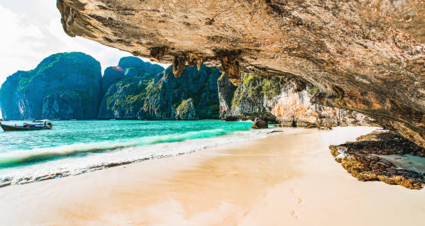 istock Idyllic beach on a tropical island in Thailand 1211428624