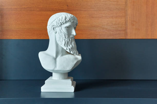 istock greek bust of a warrior in a helmet 1211429745