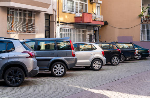istock Modern compact cars on the parking 1211430217