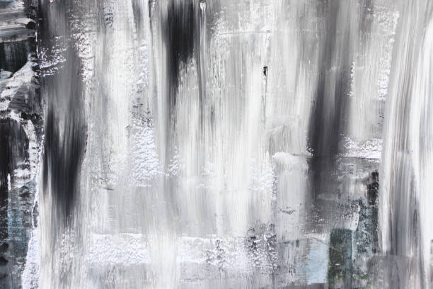 istock Brush Strokes Background on Canvas in Black and White Colors 1211430333