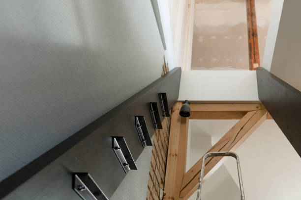 istock Home improvement staircase building in progress in a natural light 1211431122