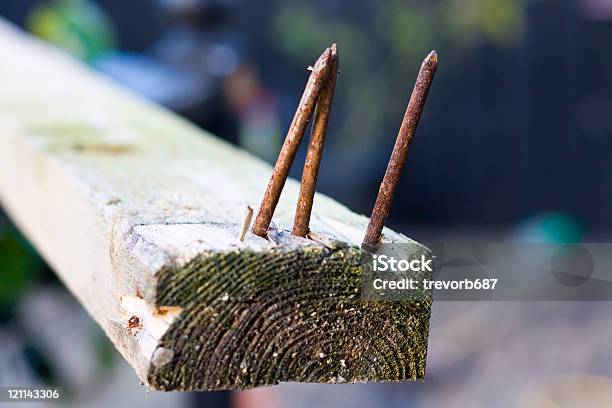 Rusty Nails Stock Photo - Download Image Now - Carpentry, Color Image, Horizontal