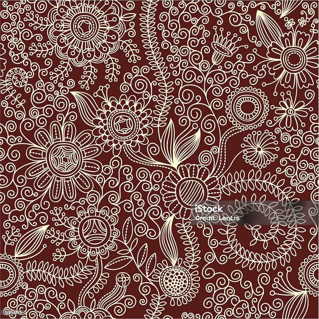Бесшовный цветочный рисунком - Векторная графика Абстрактный роялти-фри