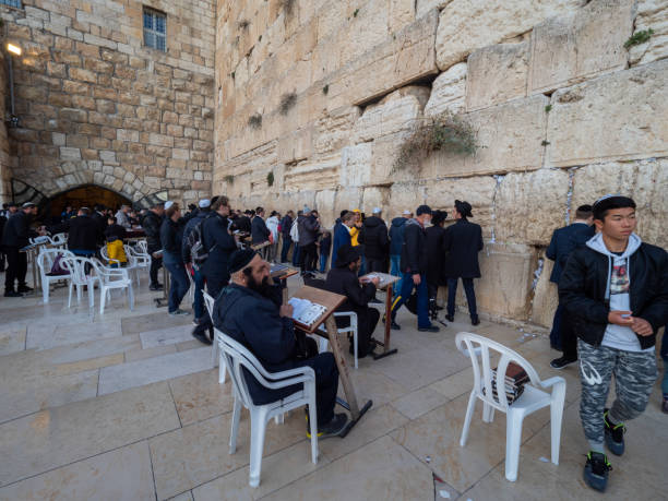 ウェスタン ウォール プラザ, エルサレム - the western wall wall east city ストックフォトと画像